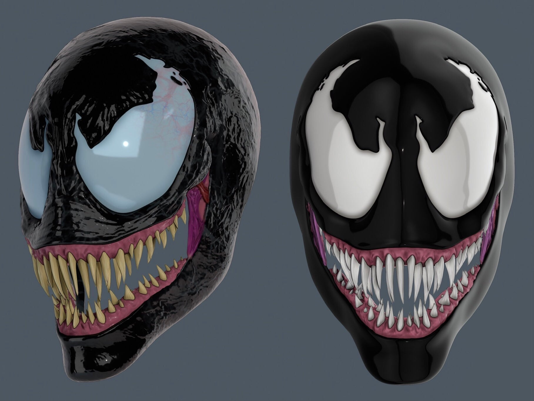 Venom helmet by SecondNature Workshop | Venom cosplay mask, view 1